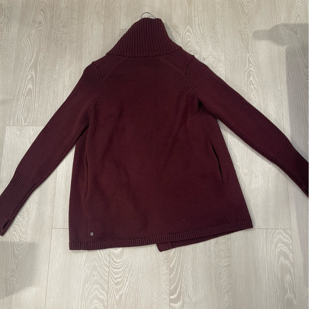 Lululemon Karmic Cocoon Wrap Maroon Burgundy size 4 - Picture 14 of 16